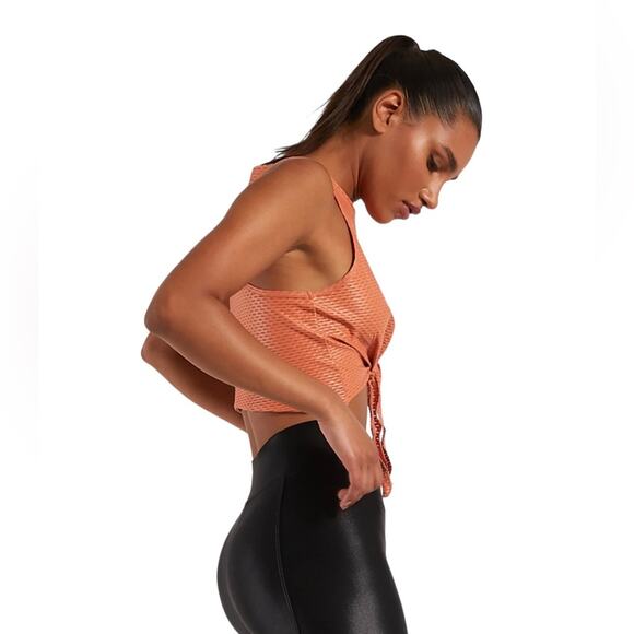 NWT! Koral Mayra Netz Tie Muscle Athleisure Gym Chic Tank - Size Large - Picture 5 of 12
